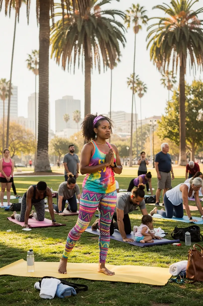 Community members enjoying a local park for health.